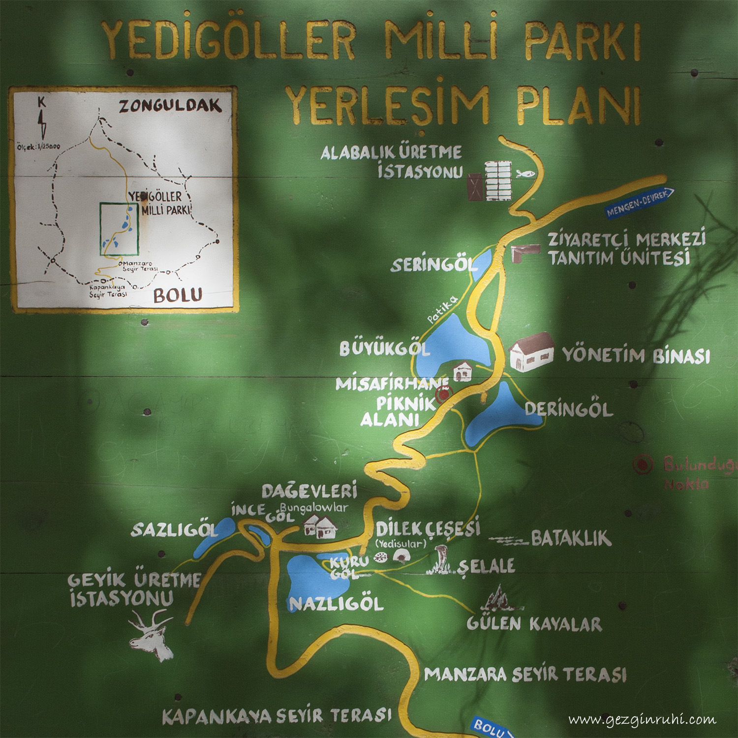 Yedigöller Milli Parkı Yerleşim Planı